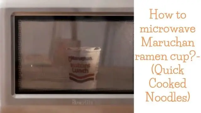 how to microwave the Maruchan ramen cup